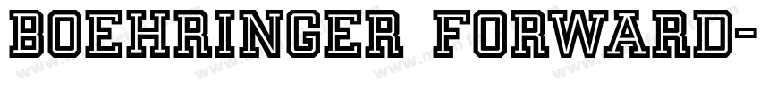 Boehringer Forward字体转换